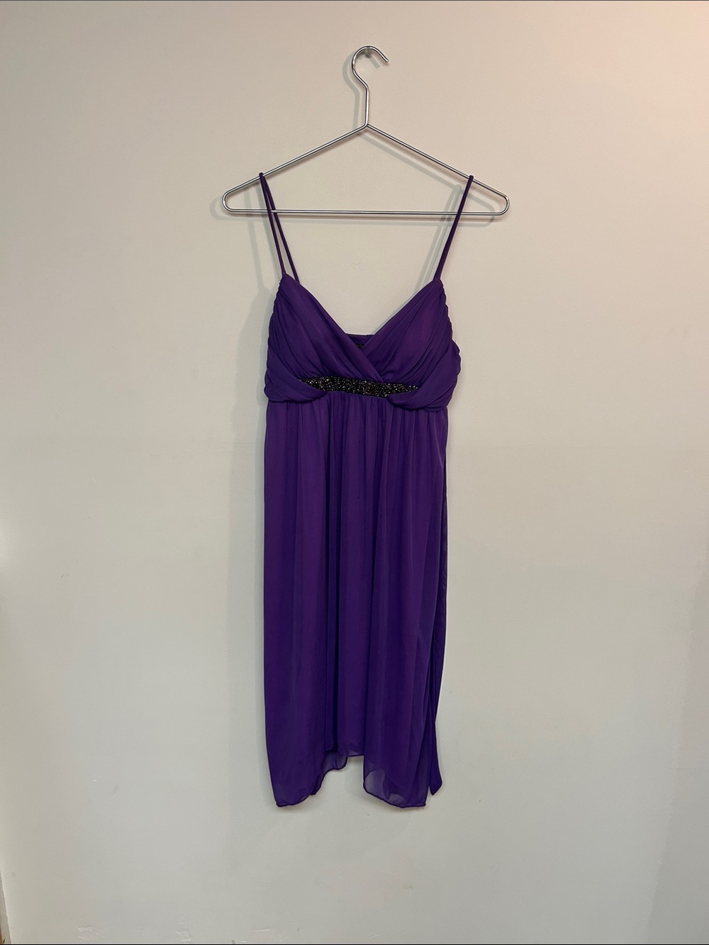 City Triangles Purple Spaghetti-Strap Cocktail Dress